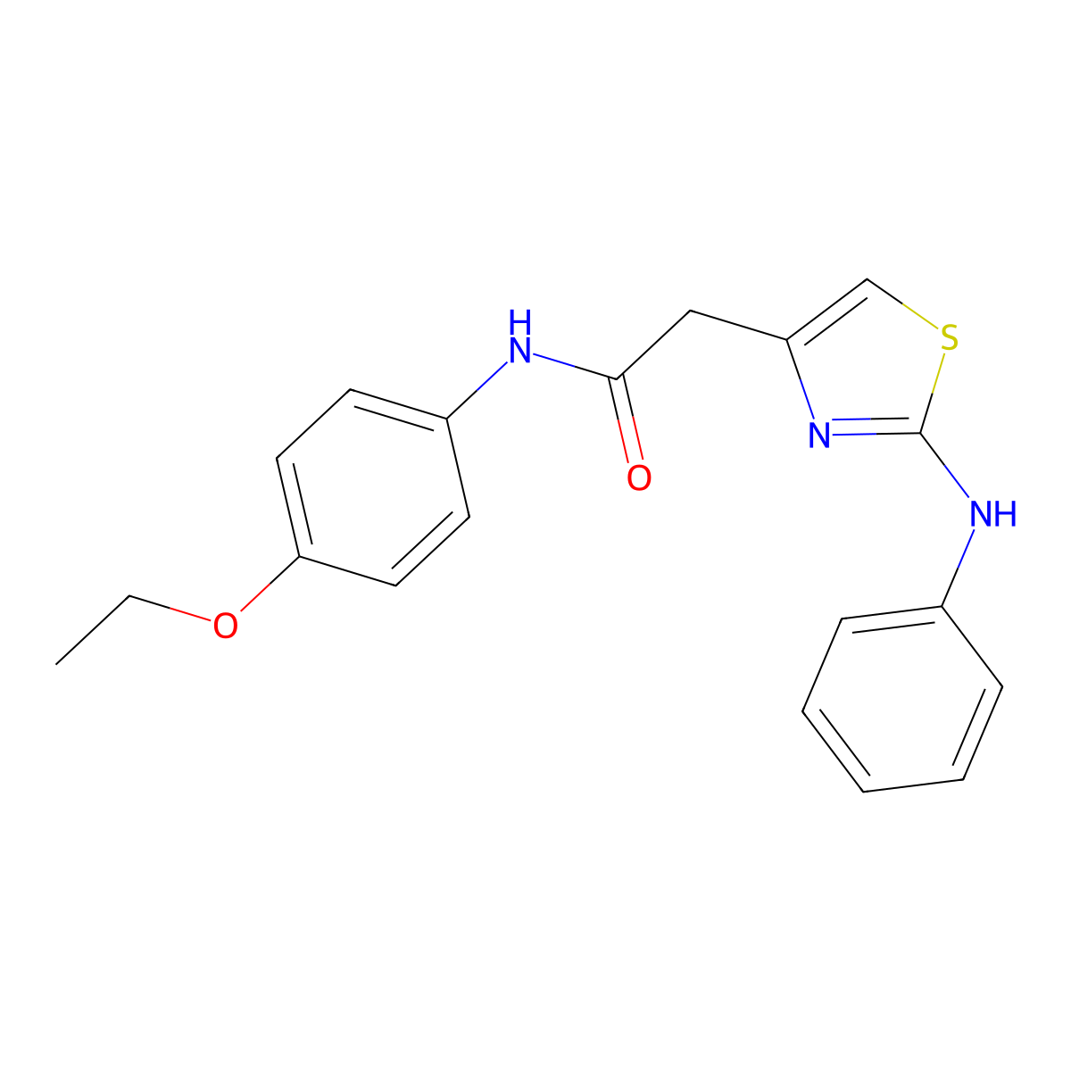 N-(4-ethoxyphenyl)-2-[2-(phenylamino)-1,3-thiazol-4-yl]acetamide molecular structure, CAS 1040678-14-5
