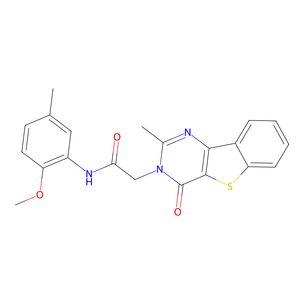 N-(2-methoxy-5-methylphenyl)-2-{4-methyl-6-oxo-8-thia-3,5-diazatricyclo[7.4.0.0^{2,7}]trideca-1(13),2(7),3,9,11-pentaen-5-yl}acetamide molecular structure, CAS 1040678-15-6