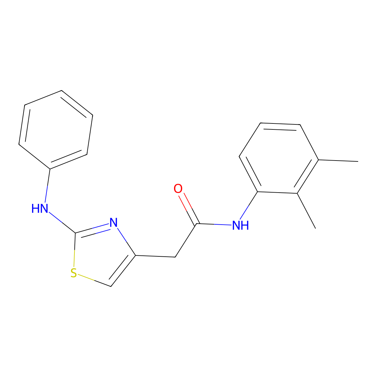 N-(2,3-dimethylphenyl)-2-[2-(phenylamino)-1,3-thiazol-4-yl]acetamide molecular structure, CAS 1040678-18-9
