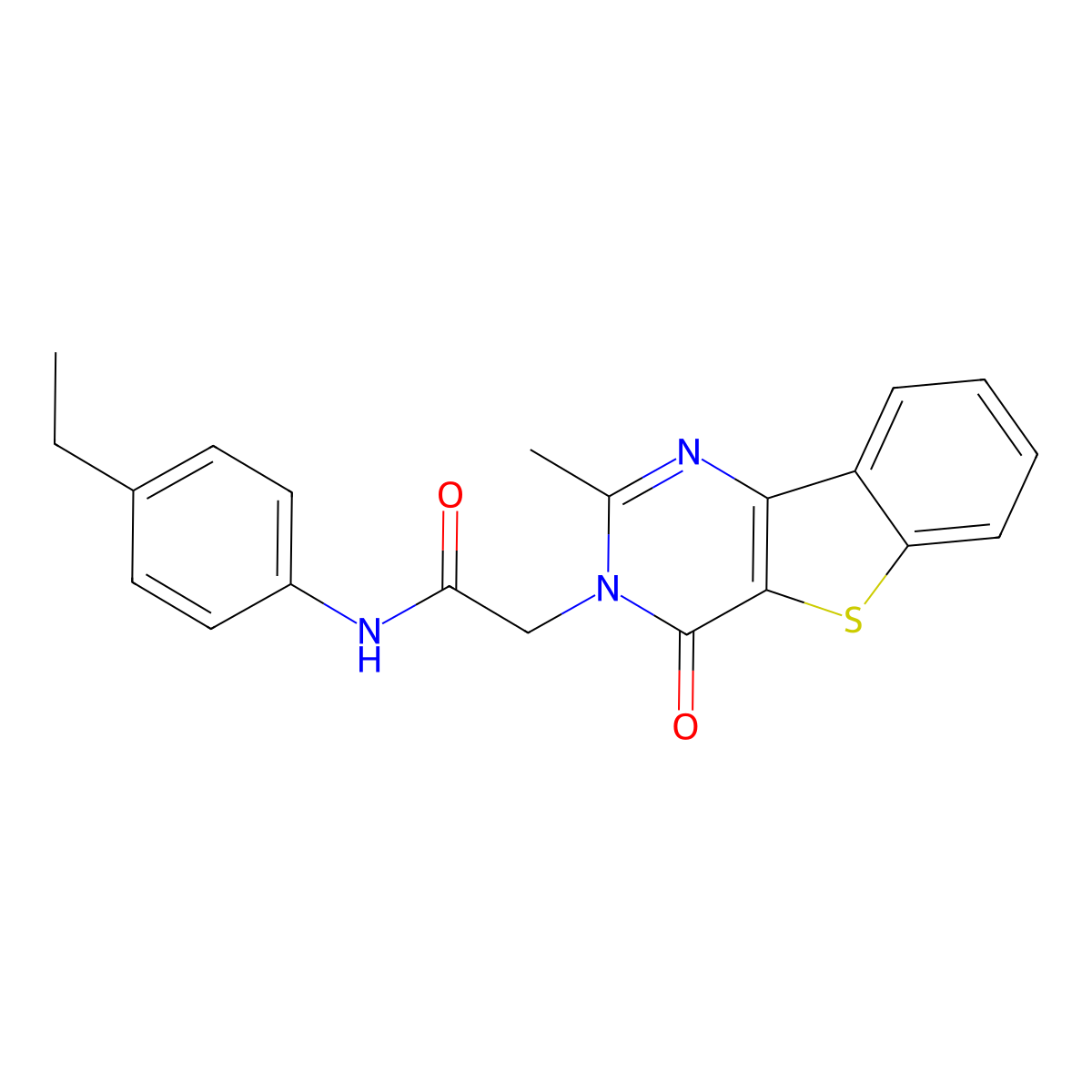 N-(4-ethylphenyl)-2-{4-methyl-6-oxo-8-thia-3,5-diazatricyclo[7.4.0.0^{2,7}]trideca-1(13),2(7),3,9,11-pentaen-5-yl}acetamide molecular structure, CAS 1040678-31-6