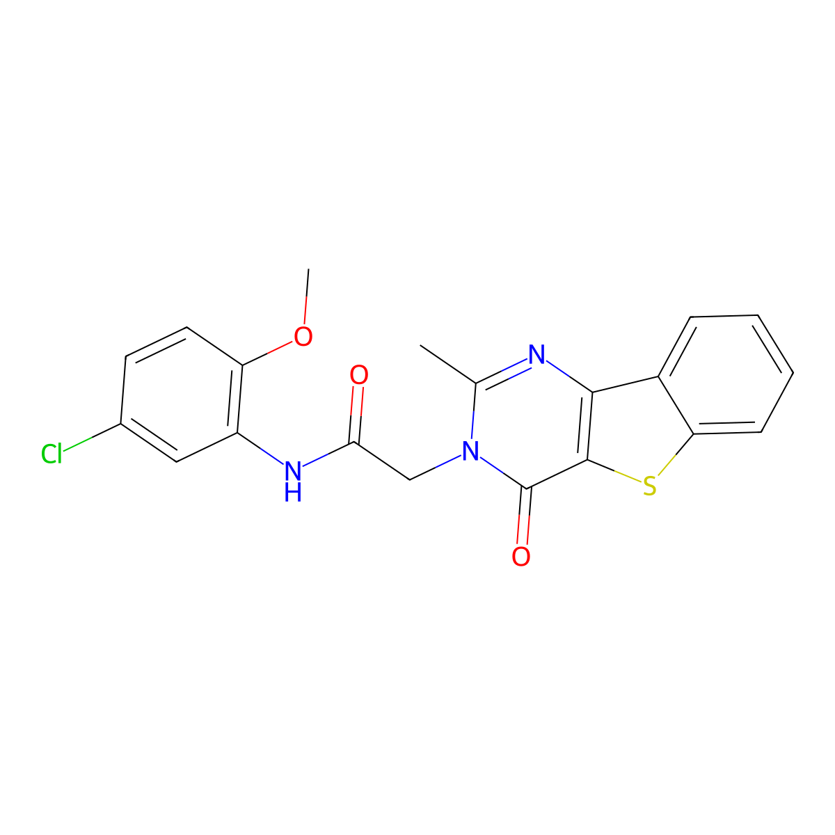 N-(5-chloro-2-methoxyphenyl)-2-(2-methyl-4-oxo[1]benzothieno[3,2-d]pyrimidin-3(4H)-yl)acetamide molecular structure, CAS 1040678-34-9