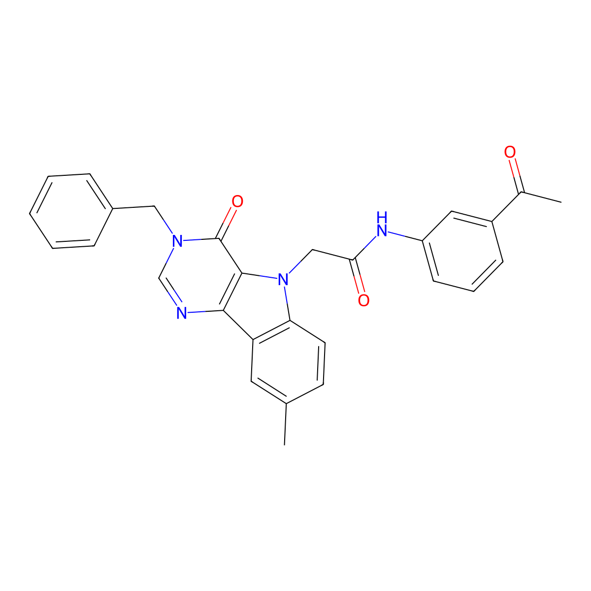 N-(3-acetylphenyl)-2-(3-benzyl-8-methyl-4-oxo-3H-pyrimido[5,4-b]indol-5(4H)-yl)acetamide molecular structure, CAS 1040678-97-4