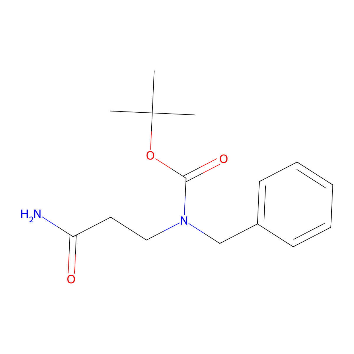 tert-Butyl 3-amino-3-oxopropyl(benzyl)carbamate molecular structure, CAS 1040682-30-1