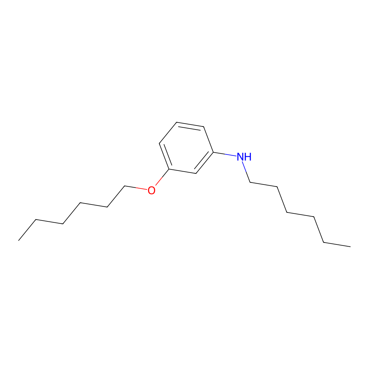 N-Hexyl-3-(hexyloxy)aniline molecular structure, CAS 1040682-59-4