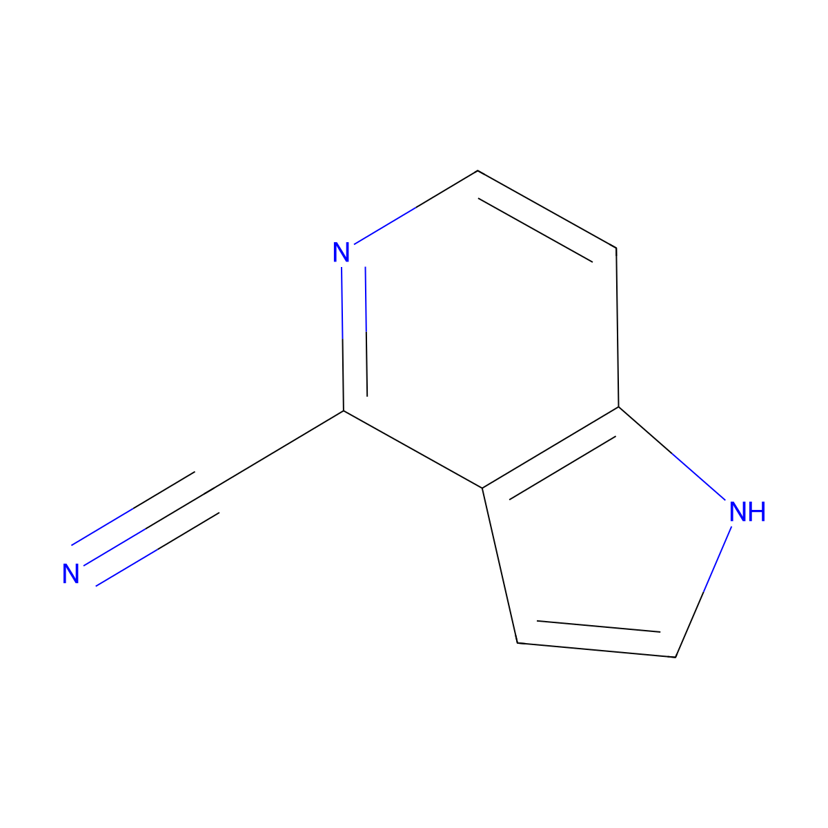 1H-pyrrolo[3,2-c]pyridine-4-carbonitrile molecular structure, CAS 1040682-68-5