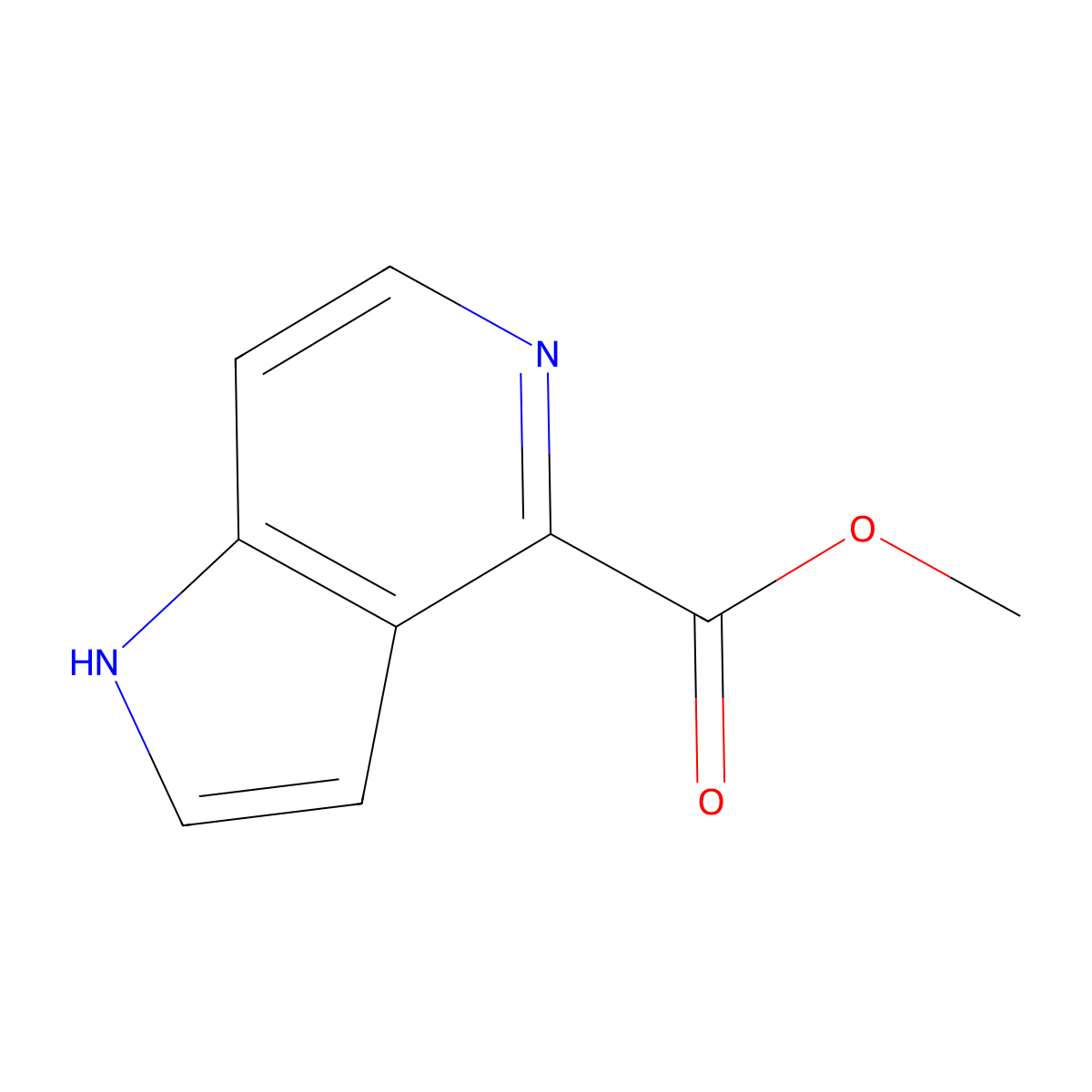Methyl 1H-pyrrolo[3,2-c]pyridine-4-carboxylate molecular structure, CAS 1040682-92-5