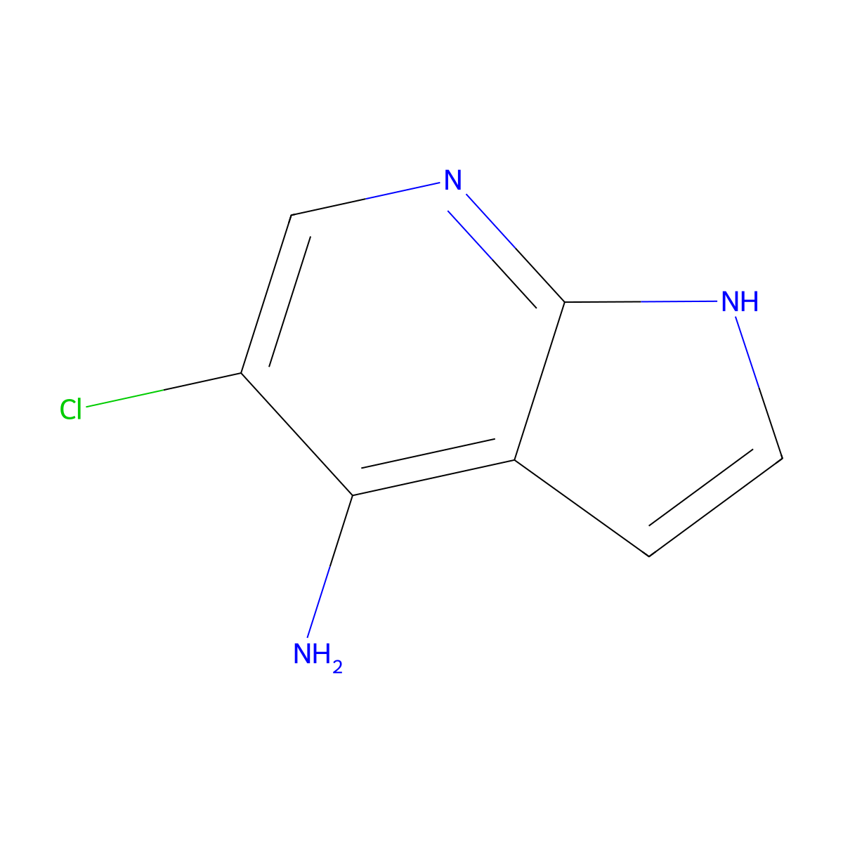 5-Chloro-1H-pyrrolo[2,3-b]pyridin-4-amine molecular structure, CAS 1040683-00-8