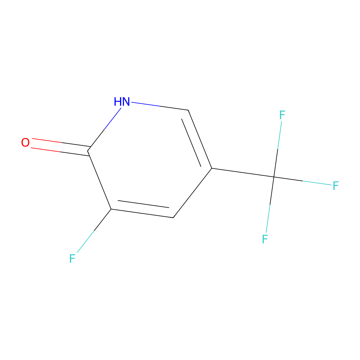 3-Fluoro-5-(trifluoromethyl)pyridin-2-ol molecular structure, CAS 1040683-15-5