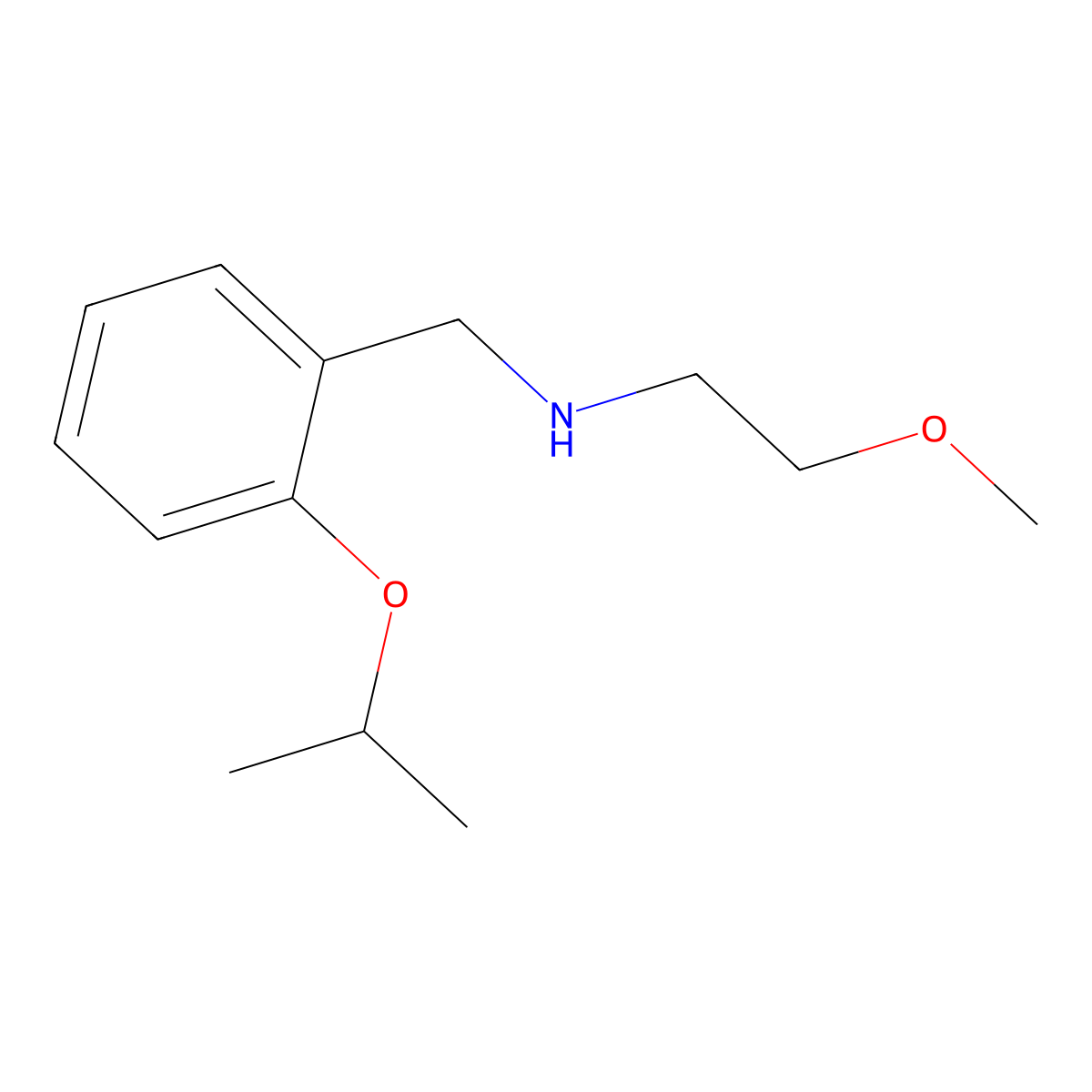 N-(2-Isopropoxybenzyl)-2-methoxy-1-ethanamine molecular structure, CAS 1040683-48-4