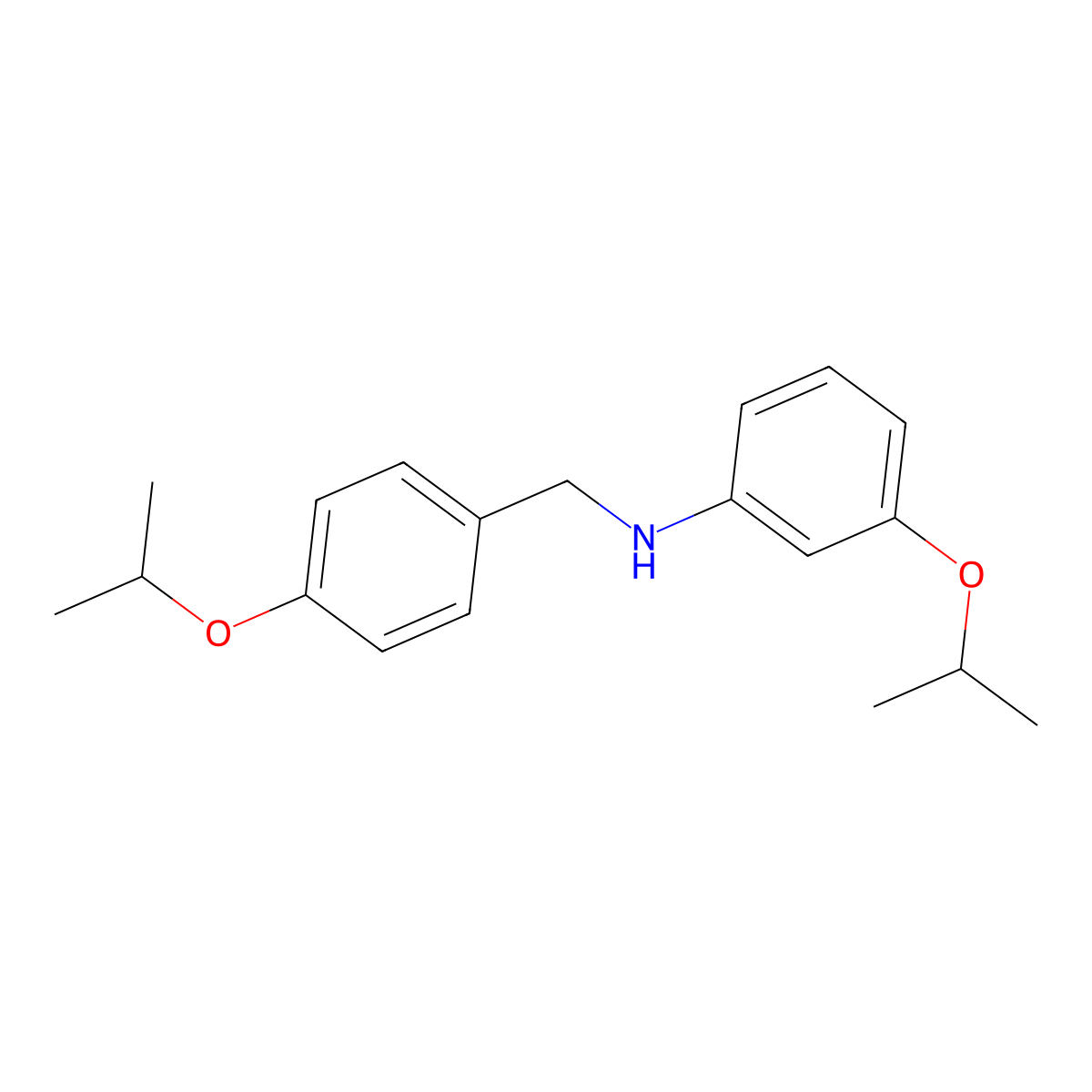 3-Isopropoxy-N-(4-isopropoxybenzyl)aniline molecular structure, CAS 1040684-61-4
