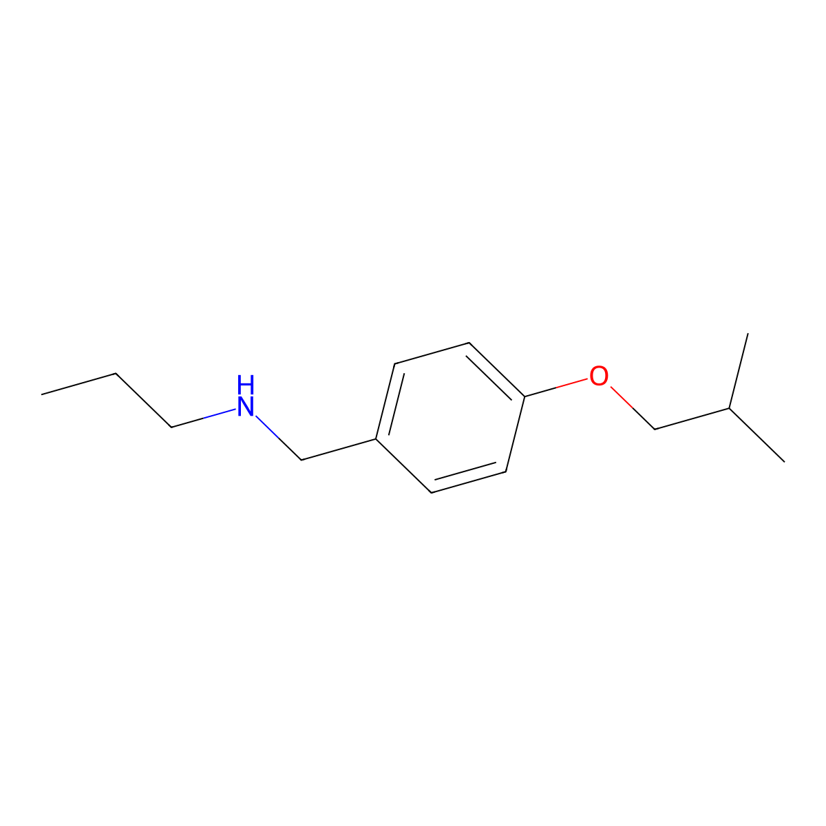 N-(4-Isobutoxybenzyl)-1-propanamine molecular structure, CAS 1040685-10-6