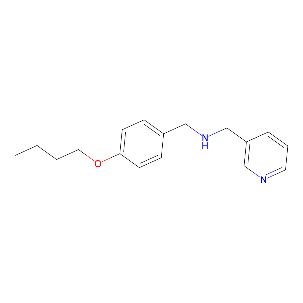 N-(4-Butoxybenzyl)(3-pyridinyl)methanamine molecular structure, CAS 1040685-70-8