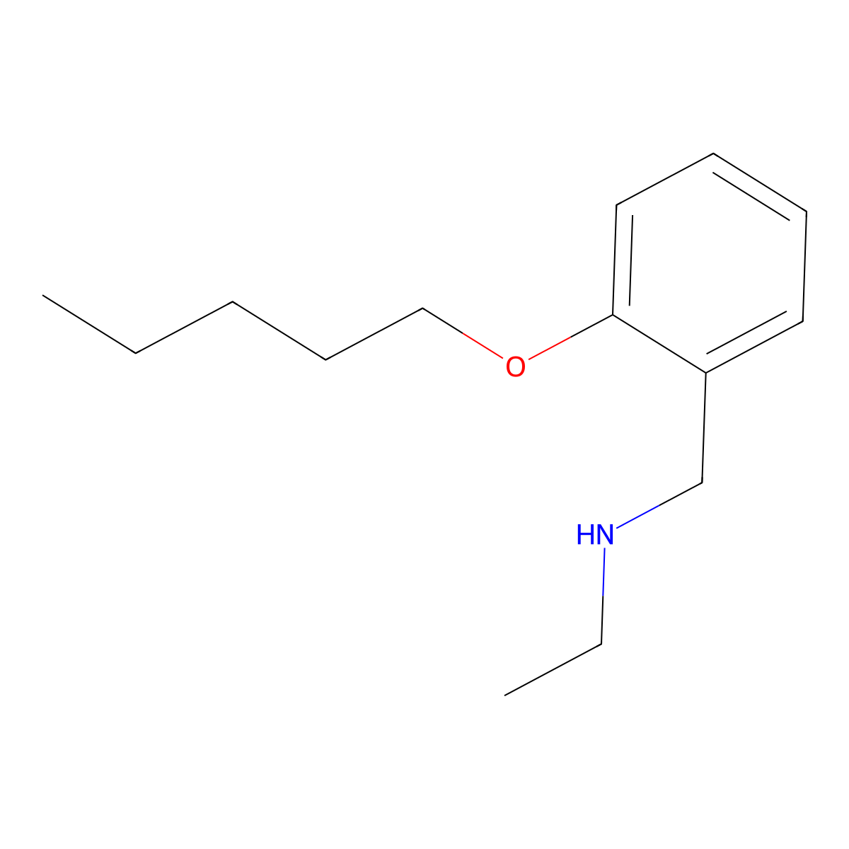 N-[2-(Pentyloxy)benzyl]-1-ethanamine molecular structure, CAS 1040686-18-7