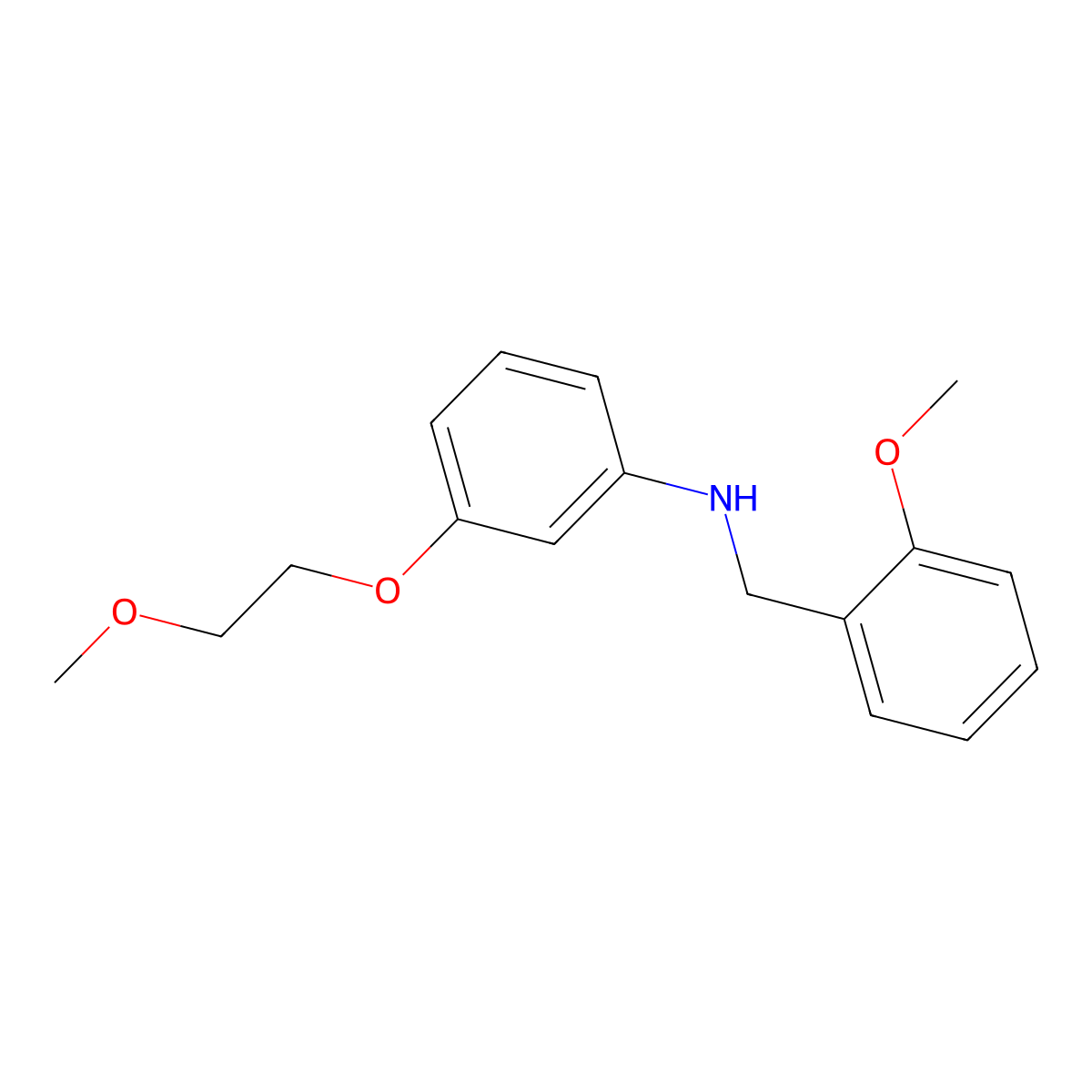 N-(2-Methoxybenzyl)-3-(2-methoxyethoxy)aniline molecular structure, CAS 1040686-32-5