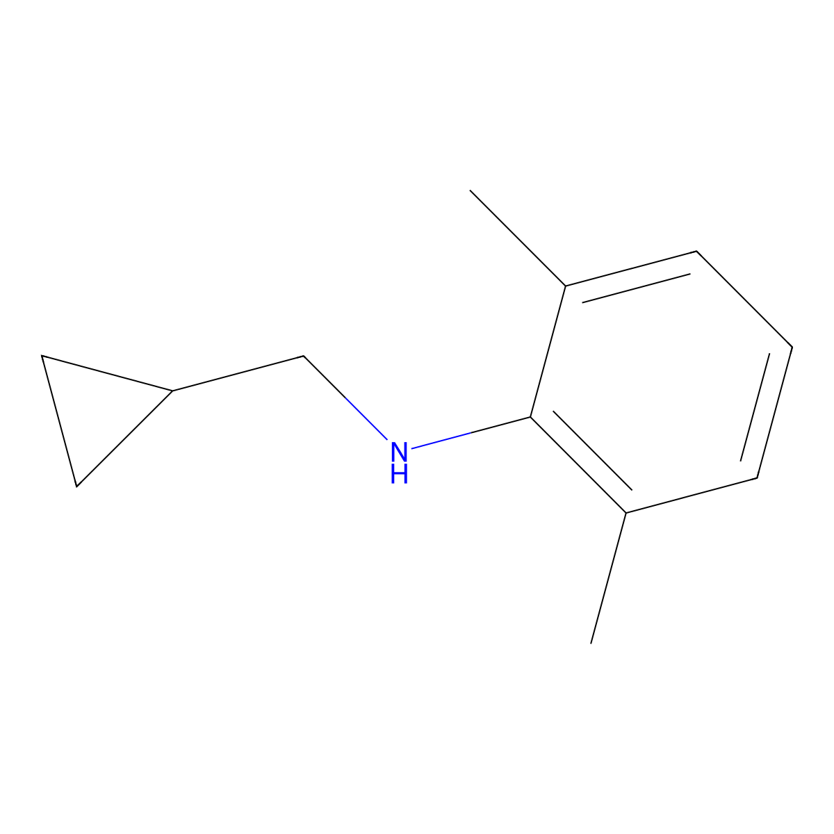 N-(Cyclopropylmethyl)-2,6-dimethylaniline molecular structure, CAS 1040686-36-9