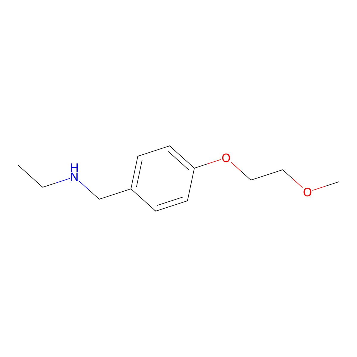 N-[4-(2-Methoxyethoxy)benzyl]-1-ethanamine molecular structure, CAS 1040686-38-1