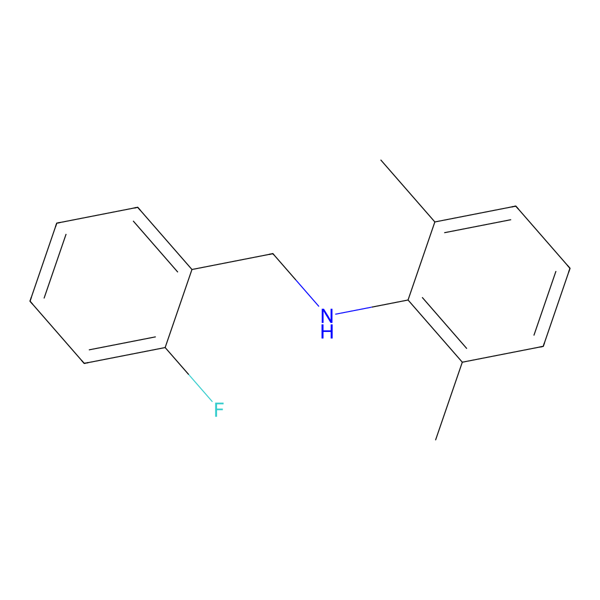 N-(2-Fluorobenzyl)-2,6-dimethylaniline molecular structure, CAS 1040686-54-1