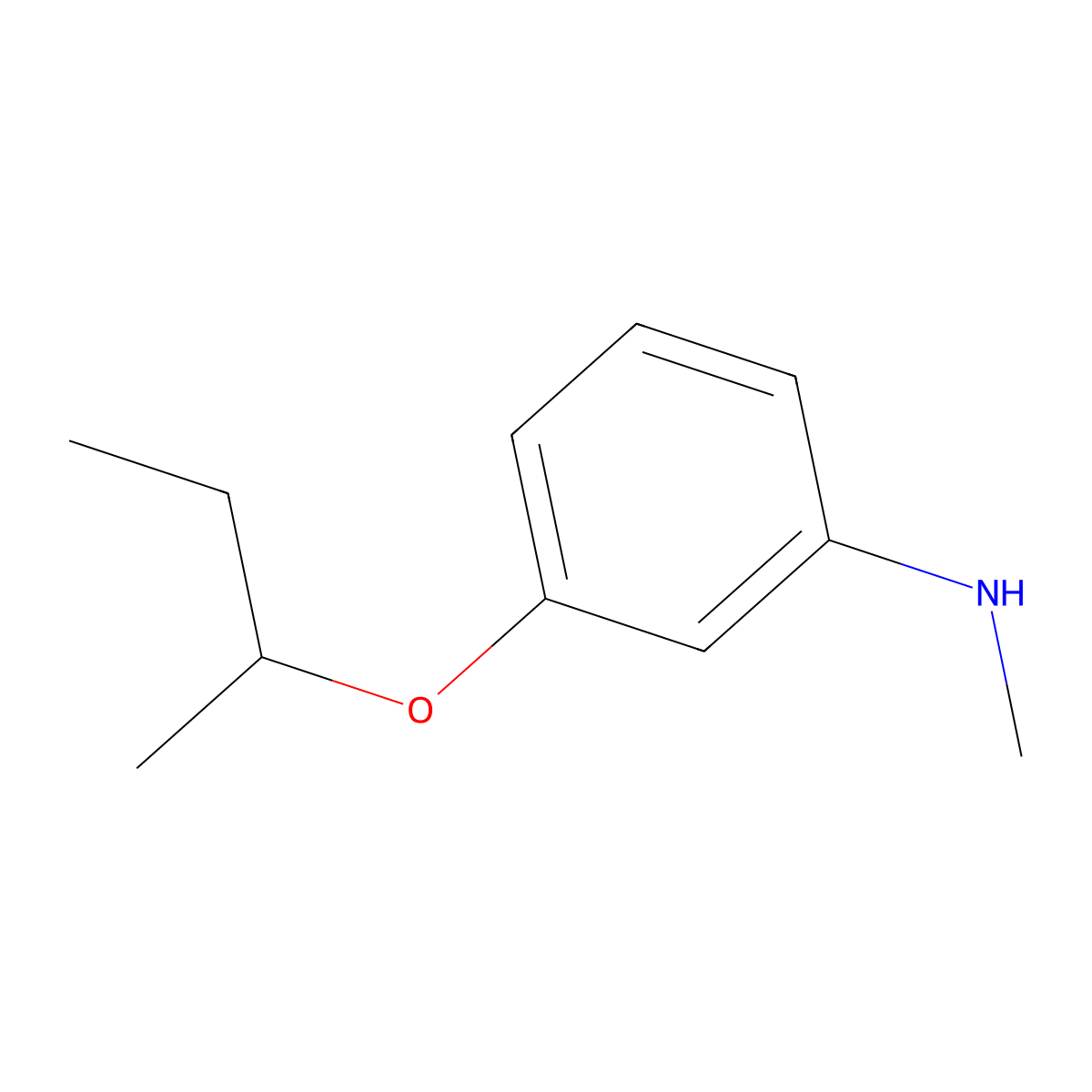 3-(Sec-butoxy)-N-methylaniline molecular structure, CAS 1040686-77-8