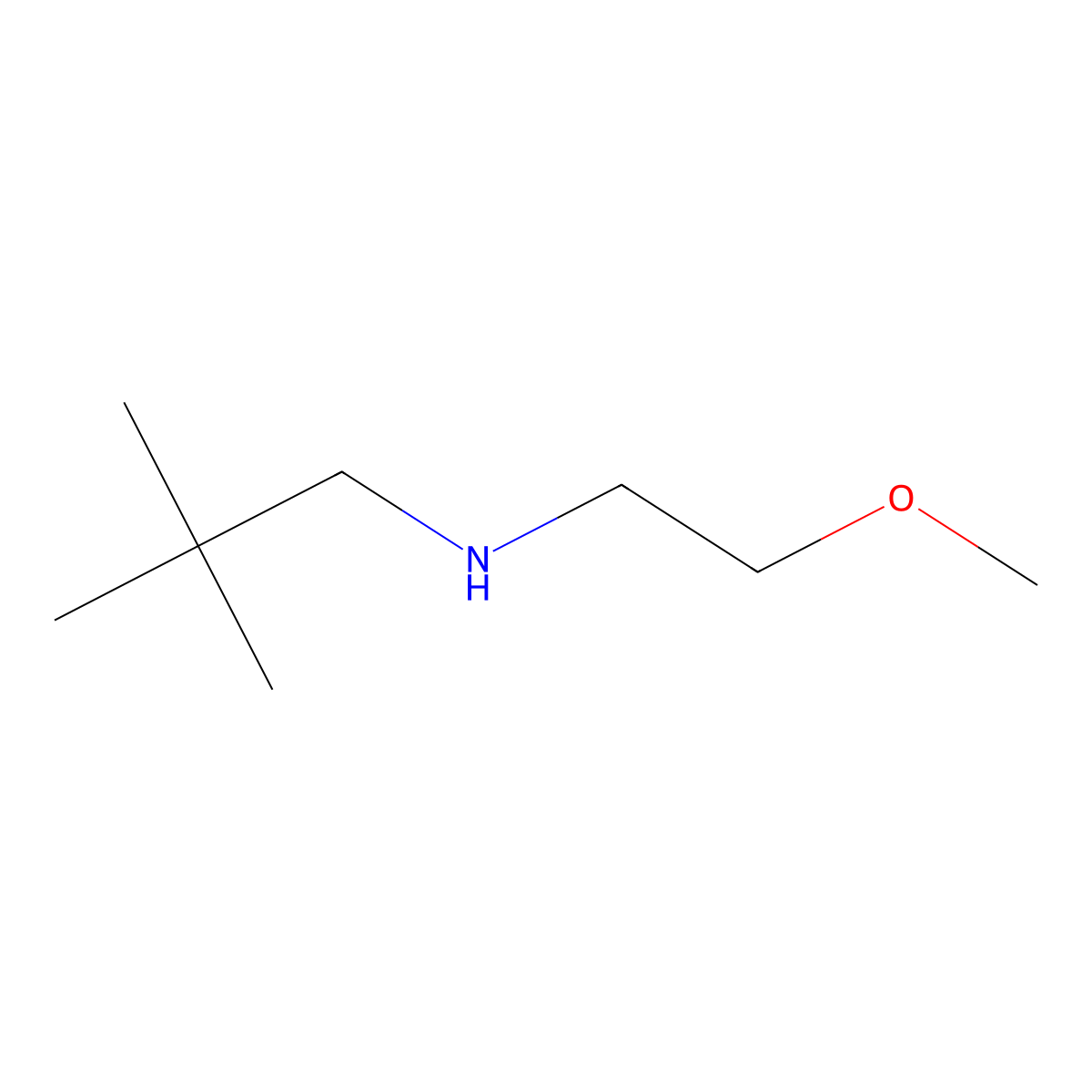 N-(2-Methoxyethyl)-2,2-dimethyl-1-propanamine molecular structure, CAS 1040686-84-7