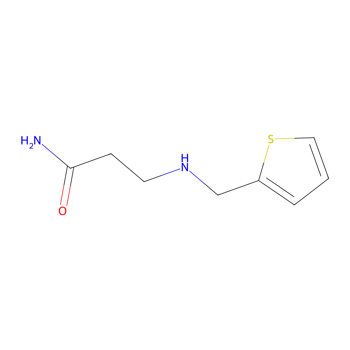 3-[(2-Thienylmethyl)amino]propanamide molecular structure, CAS 1040687-65-7