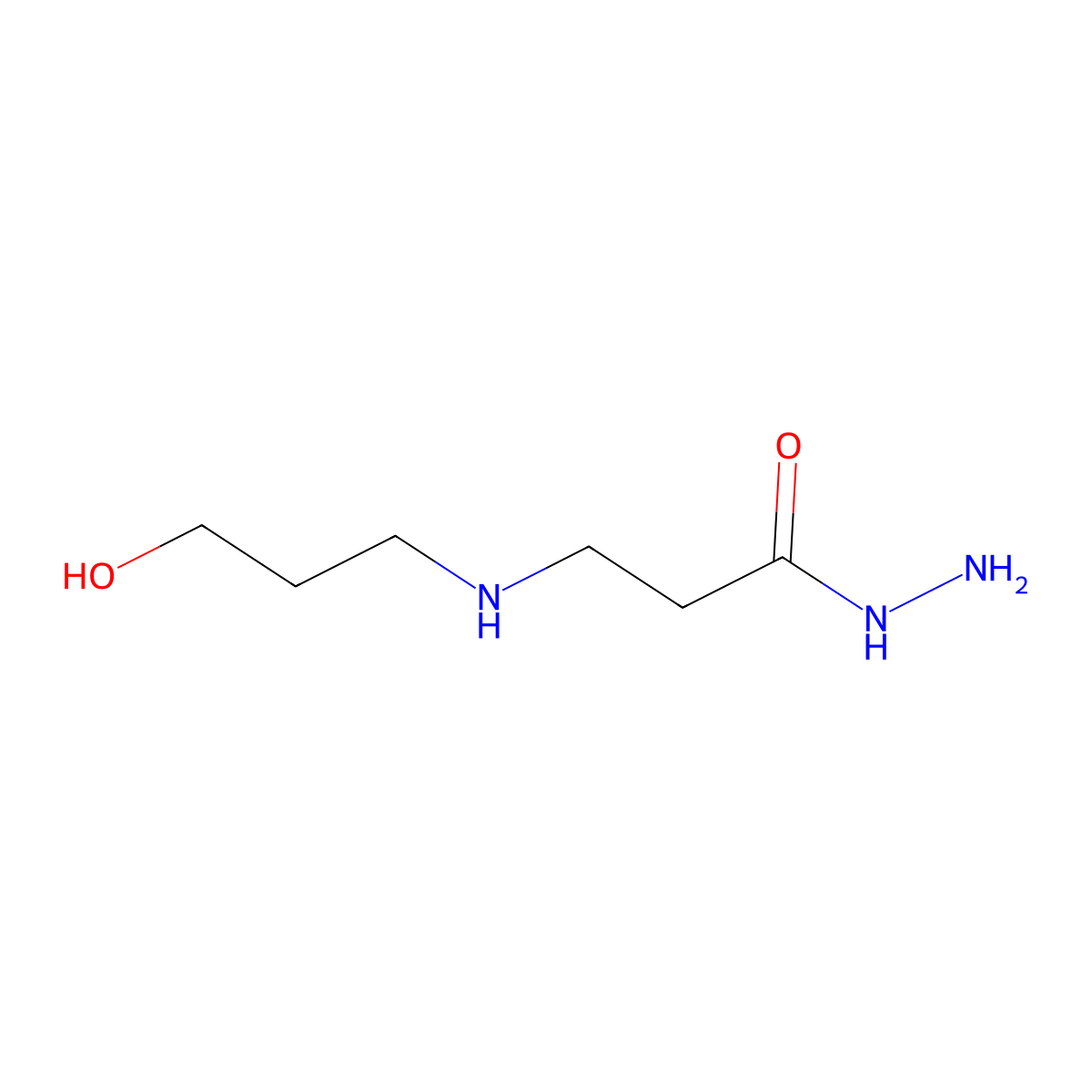 3-[(3-Hydroxypropyl)amino]propanohydrazide molecular structure, CAS 1040687-75-9