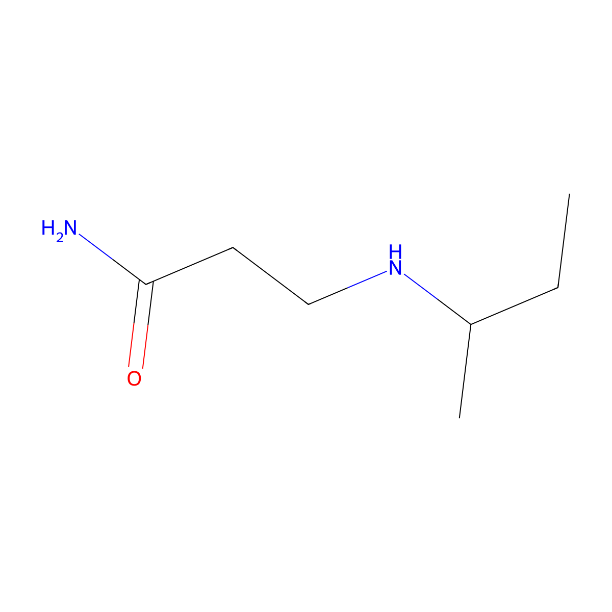 3-(Sec-butylamino)propanamide molecular structure, CAS 1040687-80-6