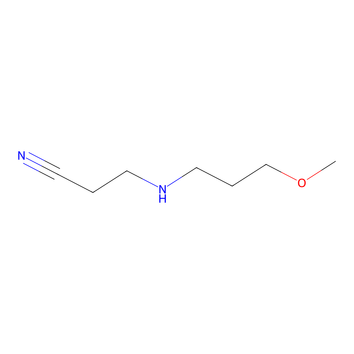 3-[(3-Methoxypropyl)amino]propanenitrile molecular structure, CAS 1040687-90-8