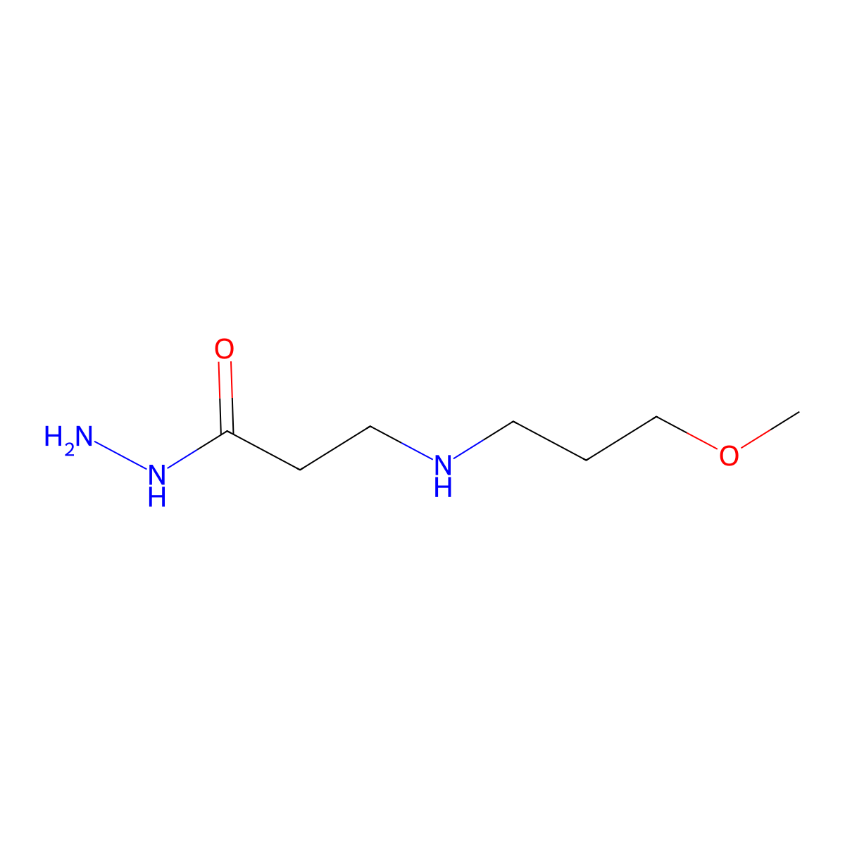 3-[(3-Methoxypropyl)amino]propanohydrazide molecular structure, CAS 1040687-95-3