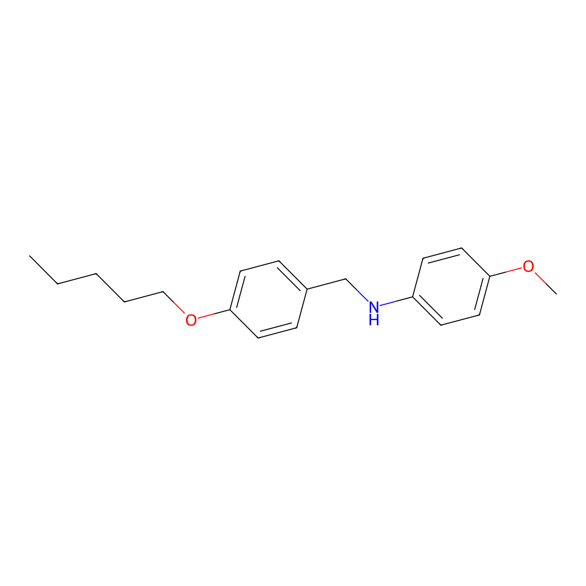 N-(4-Methoxyphenyl)-N-[4-(pentyloxy)benzyl]amine molecular structure, CAS 1040687-96-4