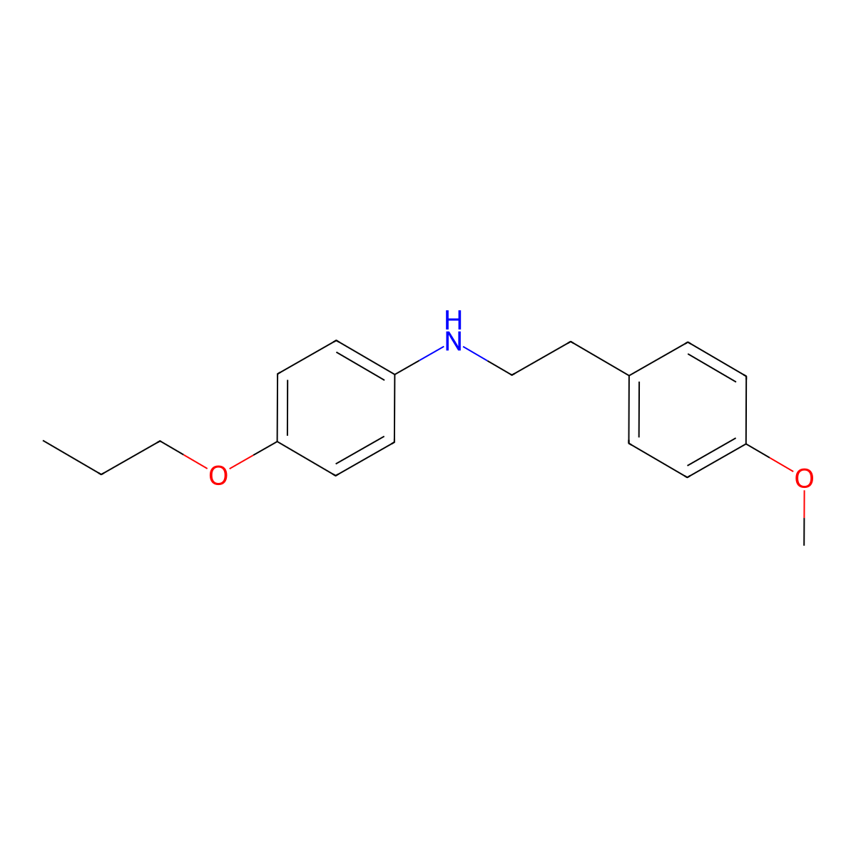 N-(4-Methoxyphenethyl)-4-propoxyaniline molecular structure, CAS 1040688-77-4