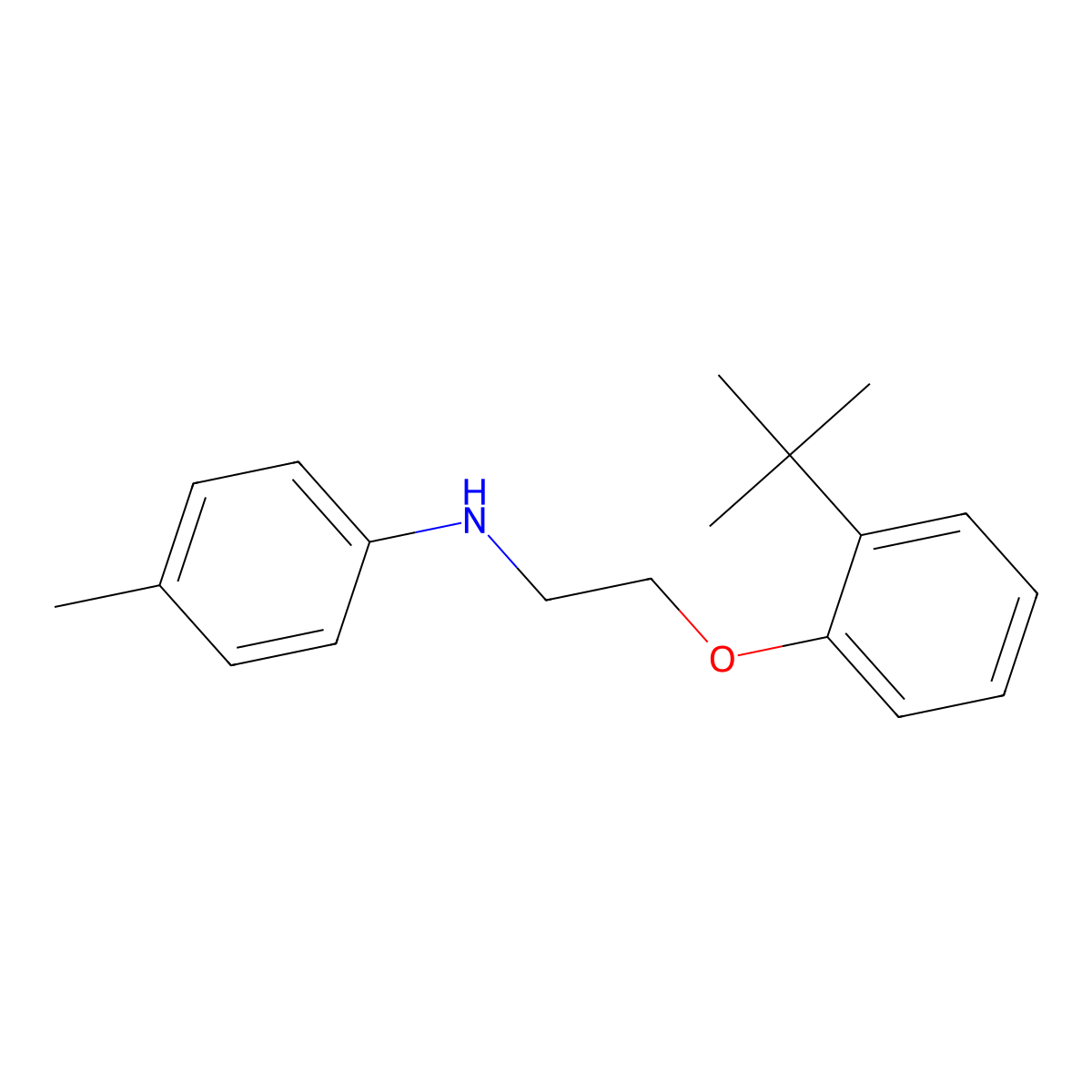 N-{2-[2-(Tert-butyl)phenoxy]ethyl}-4-methylaniline molecular structure, CAS 1040689-03-9