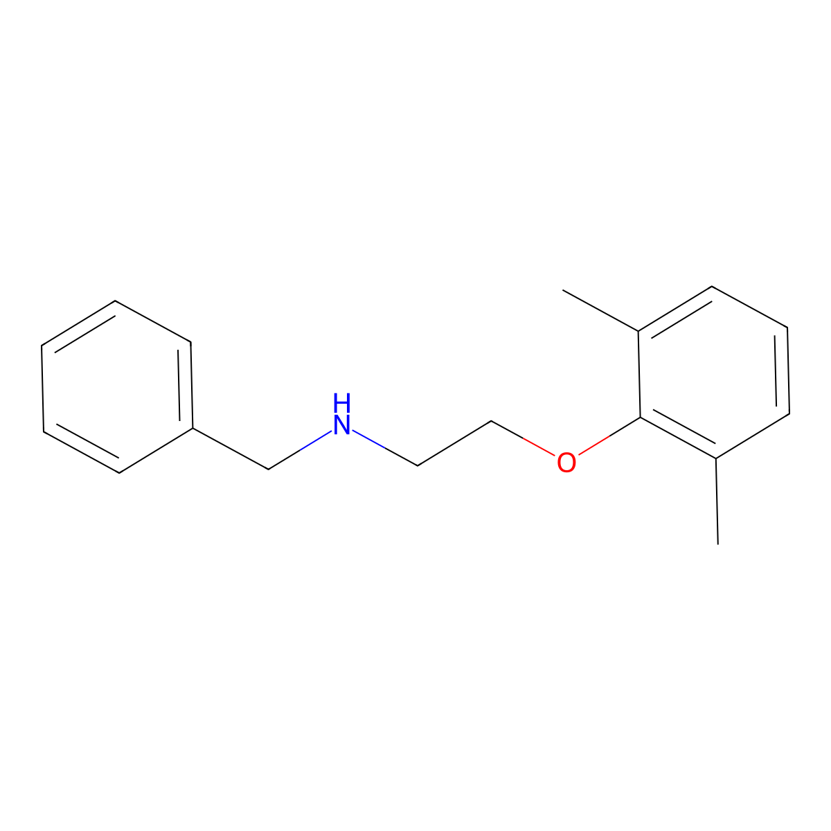 N-Benzyl-2-(2,6-dimethylphenoxy)-1-ethanamine molecular structure, CAS 1040689-17-5