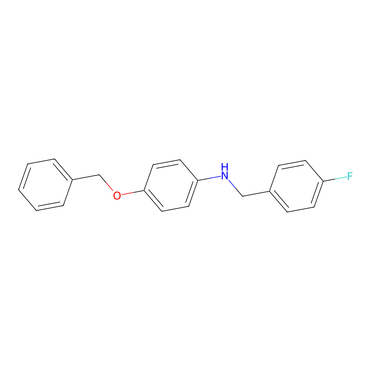 4-(Benzyloxy)-N-(4-fluorobenzyl)aniline molecular structure, CAS 1040689-27-7