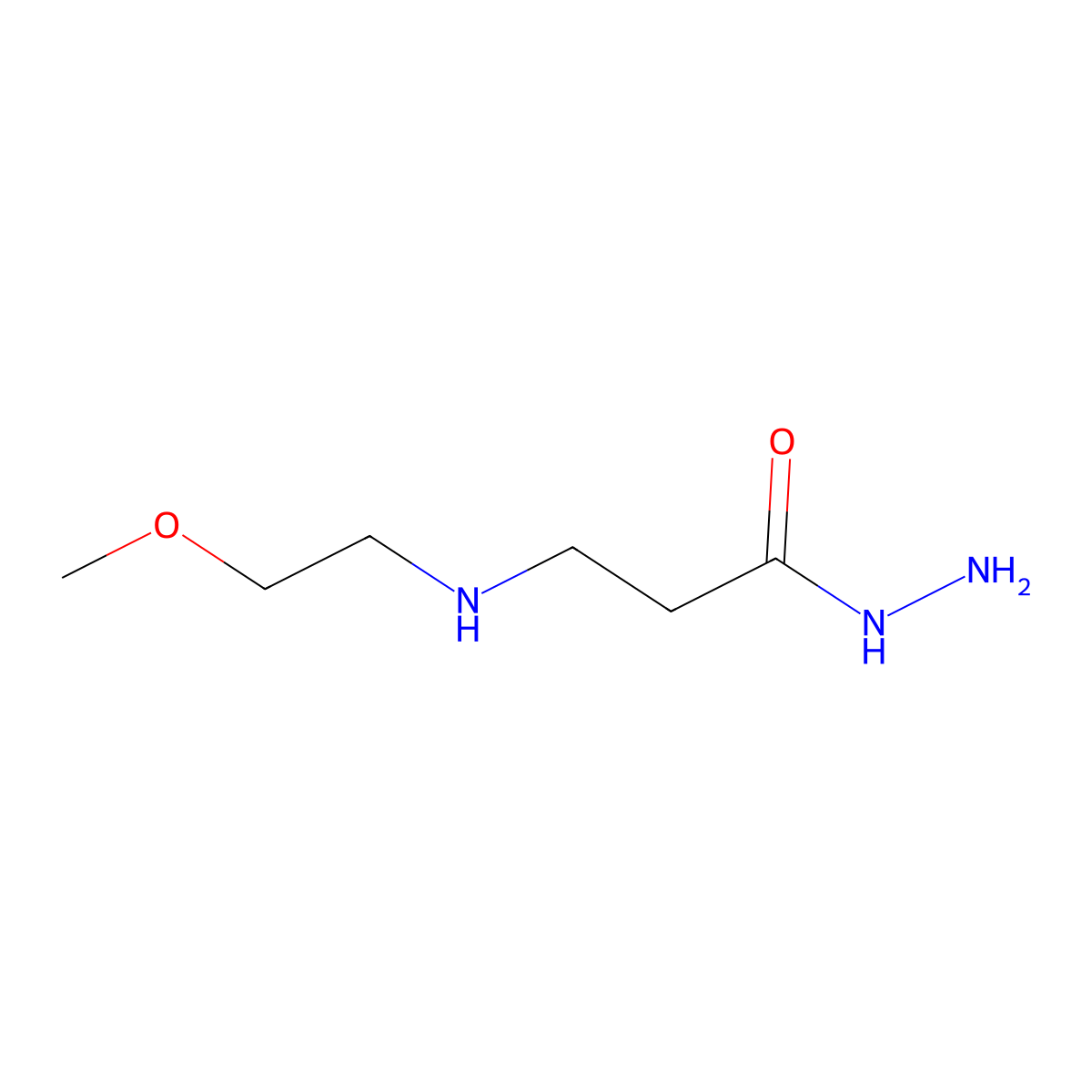 3-[(2-Methoxyethyl)amino]propanohydrazide molecular structure, CAS 1040689-72-2