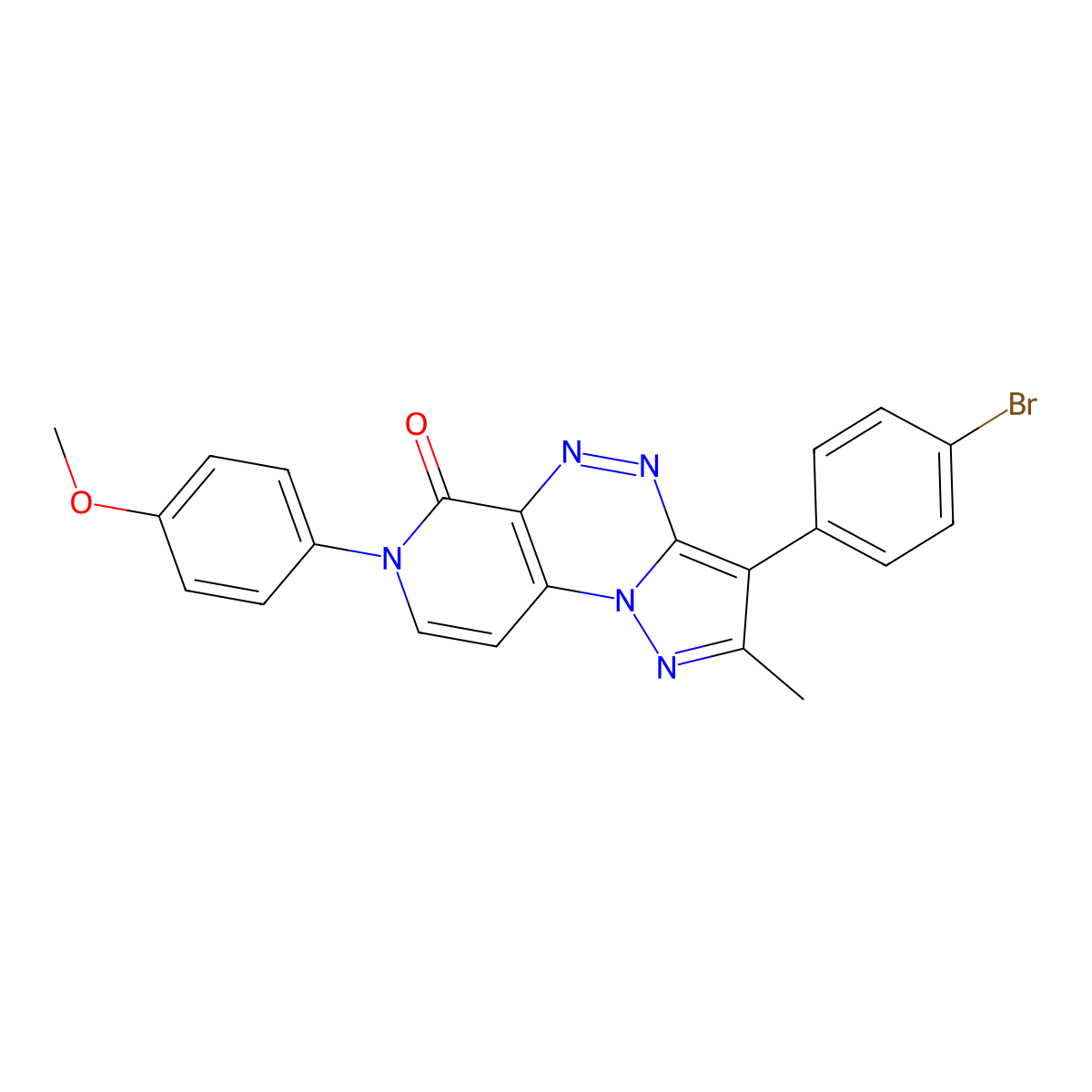 3-(4-bromophenyl)-7-(4-methoxyphenyl)-2-methylpyrazolo[5,1-c]pyrido[4,3-e][1,2,4]triazin-6(7H)-one molecular structure, CAS 1040690-14-9