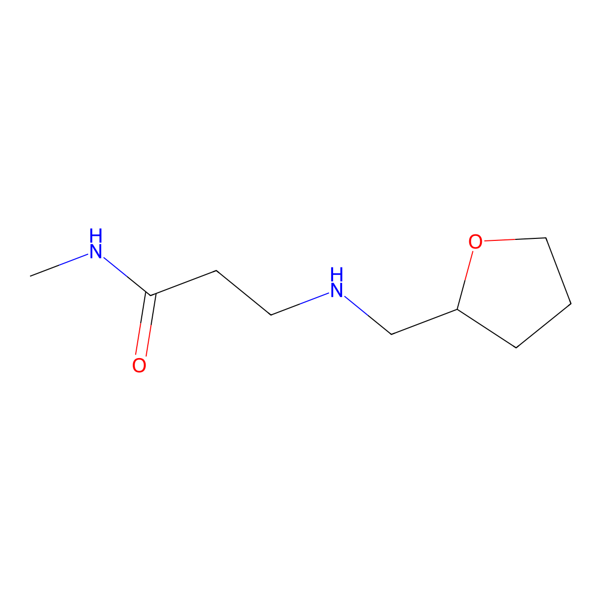 N-Methyl-3-[(tetrahydro-2-furanylmethyl)amino]-propanamide molecular structure, CAS 1040690-76-3