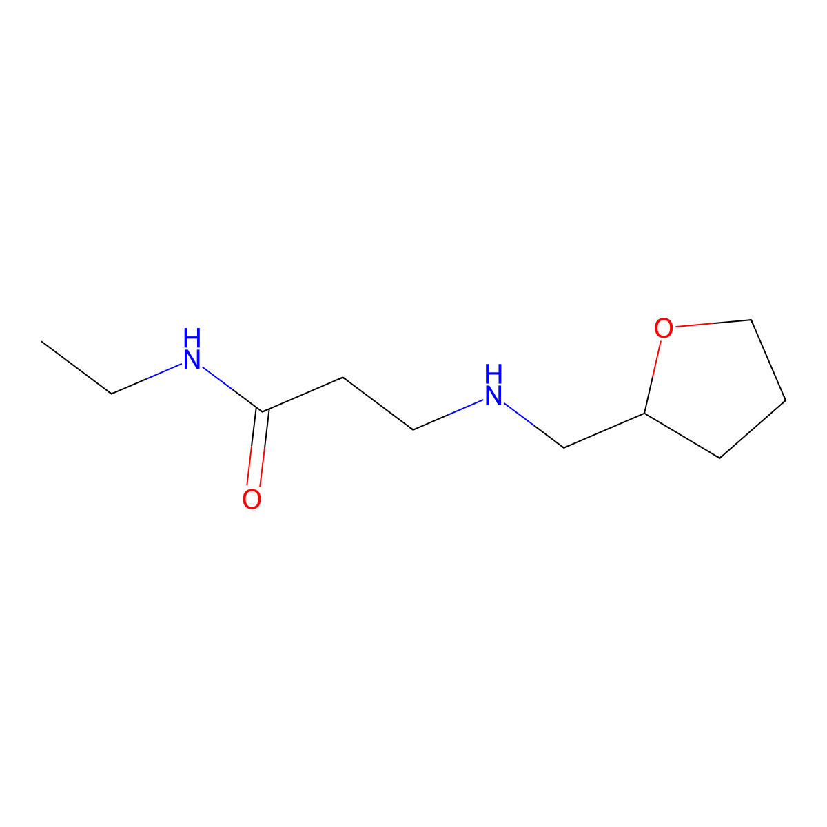 N-Ethyl-3-[(tetrahydro-2-furanylmethyl)amino]-propanamide molecular structure, CAS 1040690-84-3