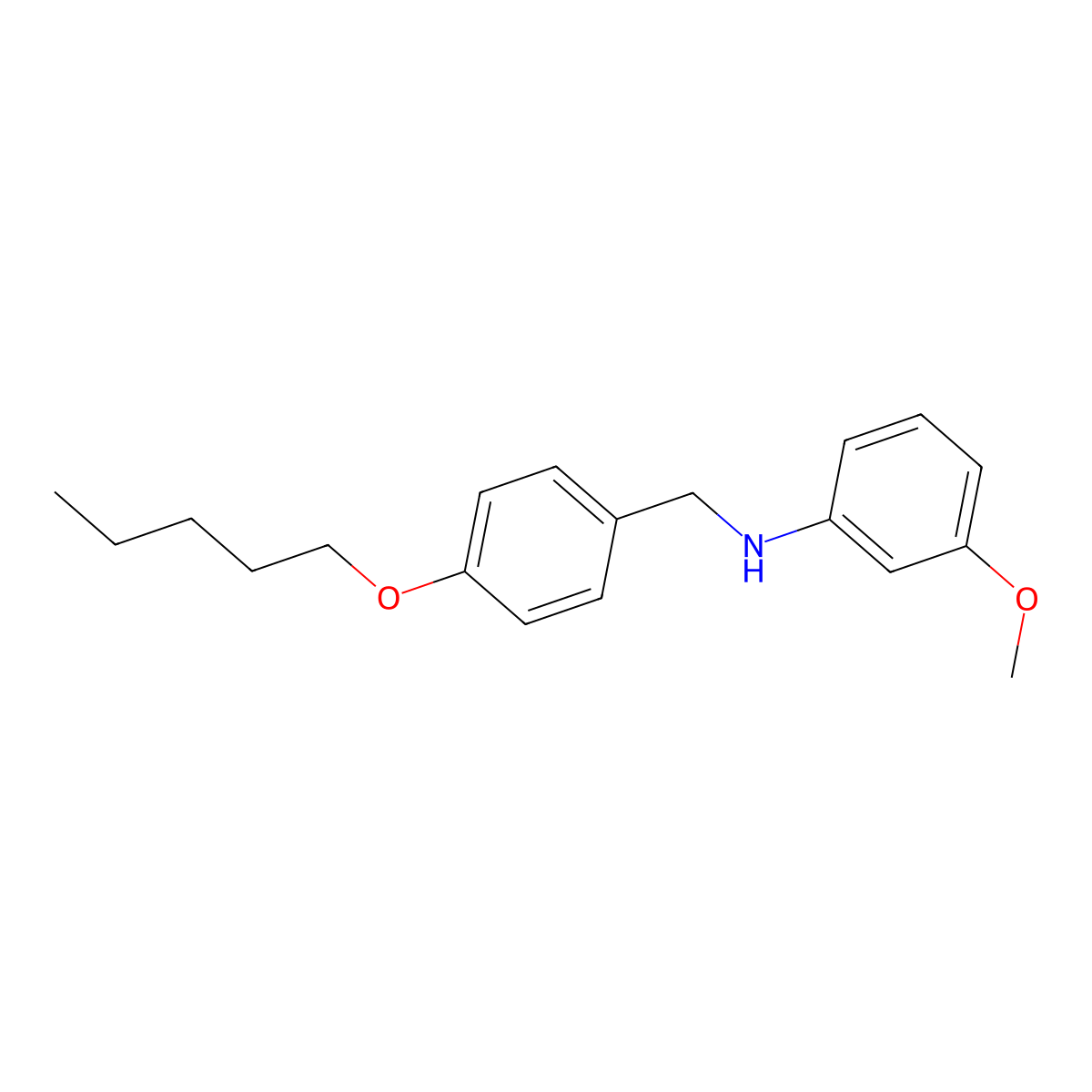 N-(3-Methoxyphenyl)-N-[4-(pentyloxy)benzyl]amine molecular structure, CAS 1040690-88-7