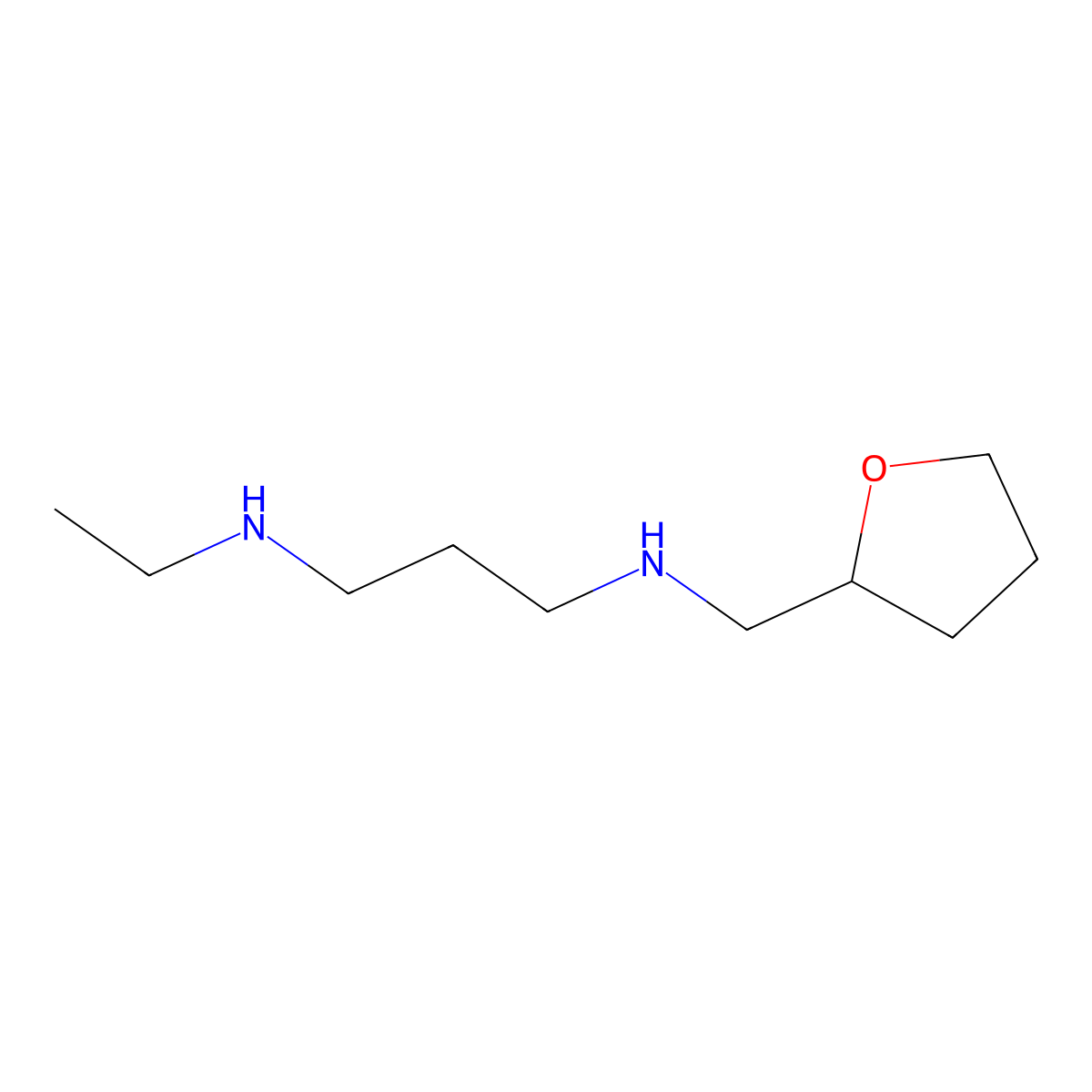 N1-Ethyl-N3-(tetrahydro-2-furanylmethyl)-1,3-propanediamine molecular structure, CAS 1040690-99-0