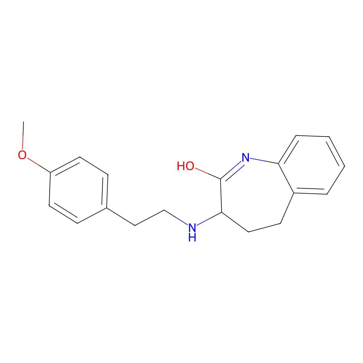 3-{[2-(4-methoxyphenyl)ethyl]amino}-4,5-dihydro-3H-1-benzazepin-2-ol molecular structure, CAS 1040691-19-7