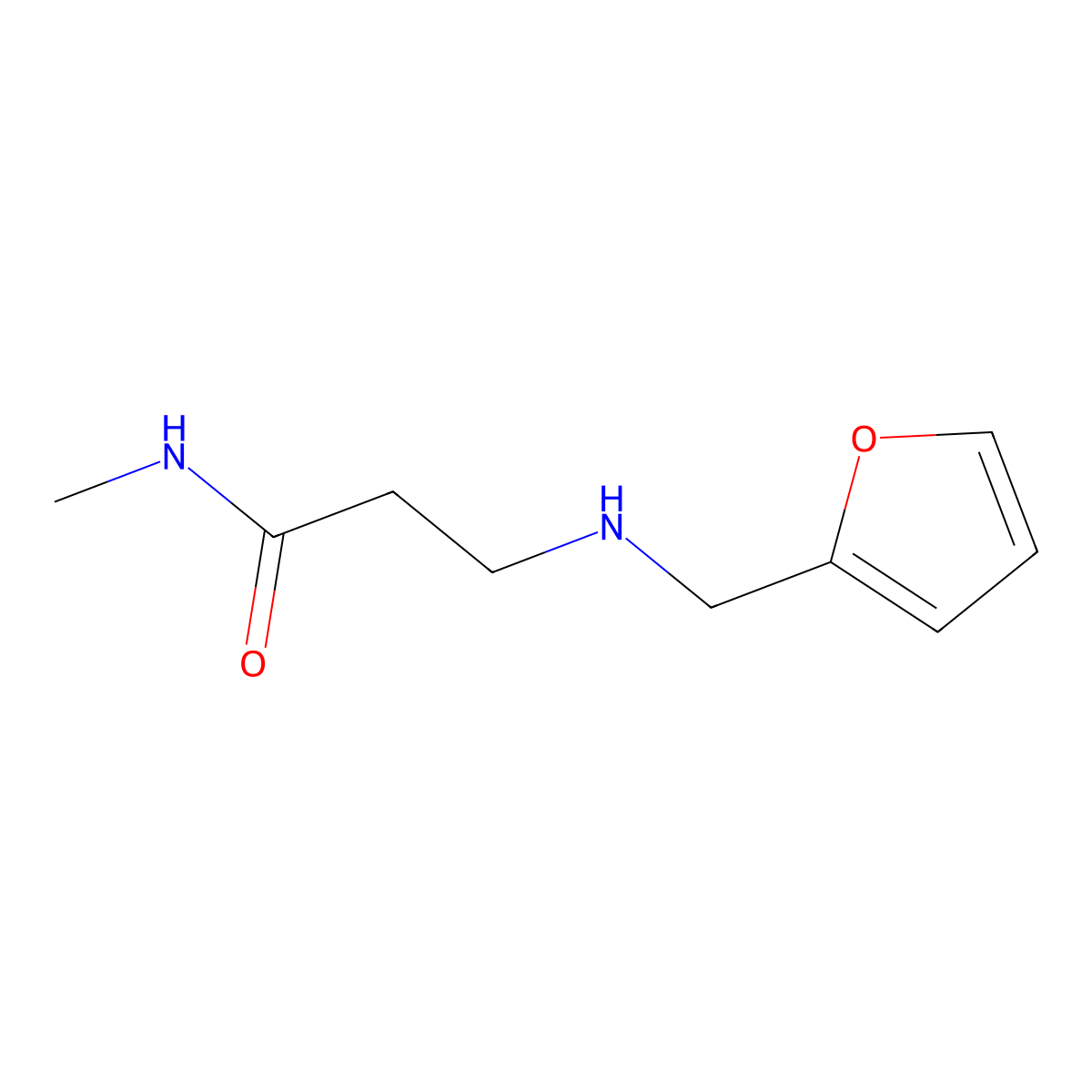 3-[(2-Furylmethyl)amino]-N-methylpropanamide molecular structure, CAS 1040691-63-1