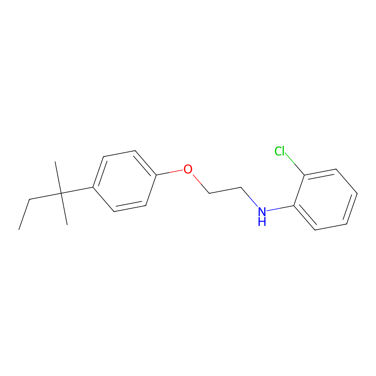 N-(2-Chlorophenyl)-N-{2-[4-(tert-pentyl)phenoxy]-ethyl}amine molecular structure, CAS 1040691-69-7