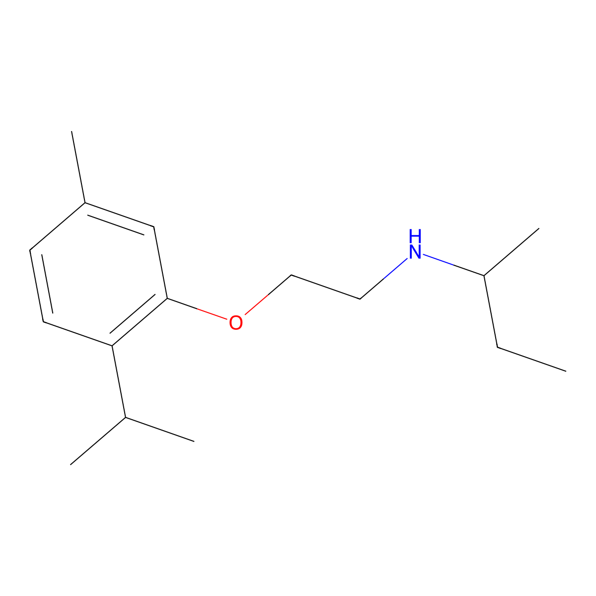 N-[2-(2-Isopropyl-5-methylphenoxy)ethyl]-2-butanamine molecular structure, CAS 1040692-34-9