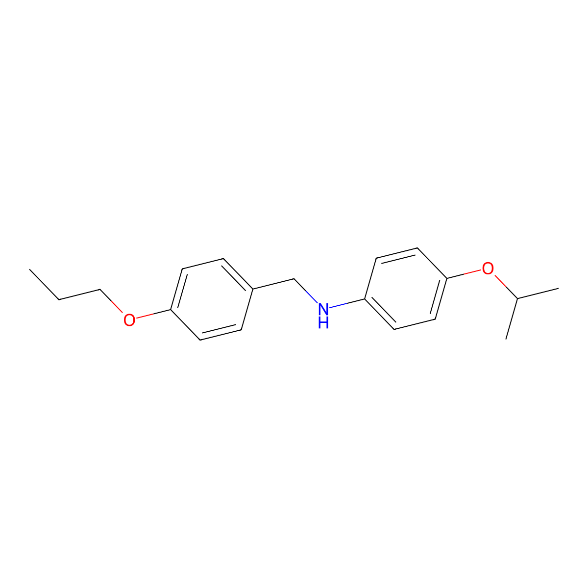 4-Isopropoxy-N-(4-propoxybenzyl)aniline molecular structure, CAS 1040692-55-4