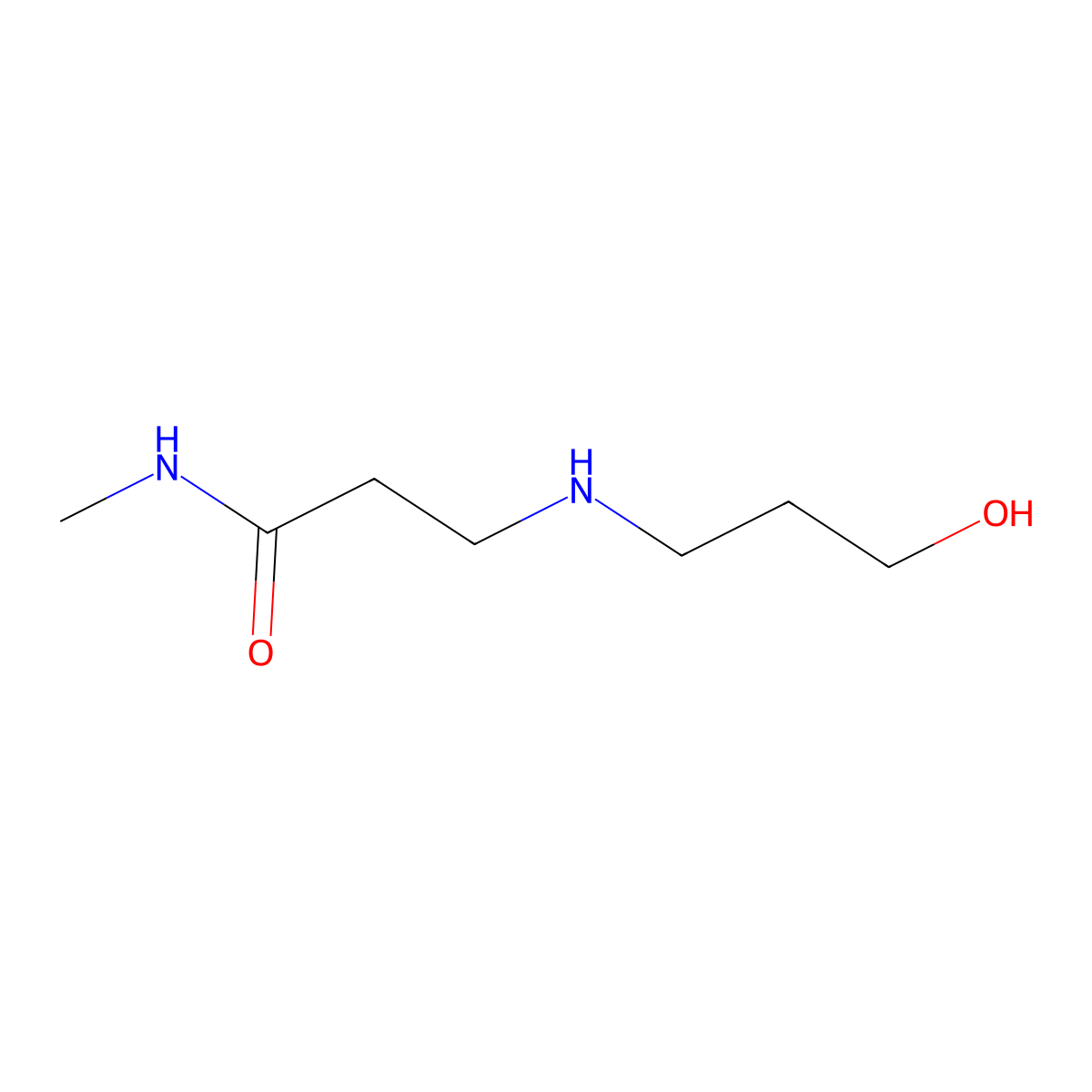 3-[(3-Hydroxypropyl)amino]-N-methylpropanamide molecular structure, CAS 1040692-57-6