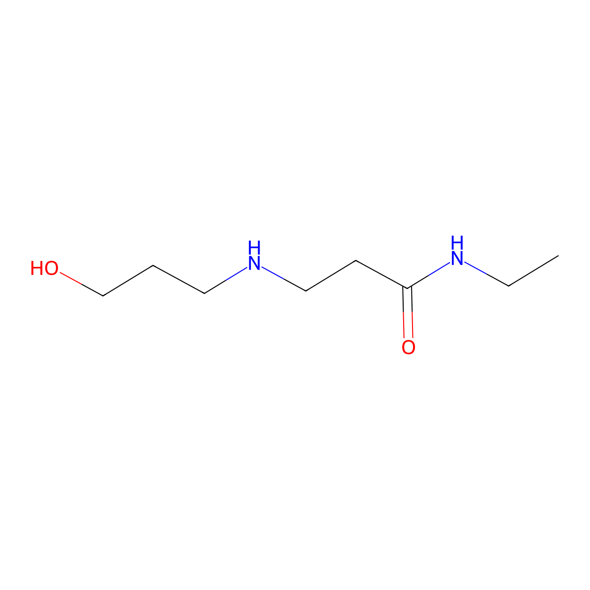 N-Ethyl-3-[(3-hydroxypropyl)amino]propanamide molecular structure, CAS 1040692-64-5