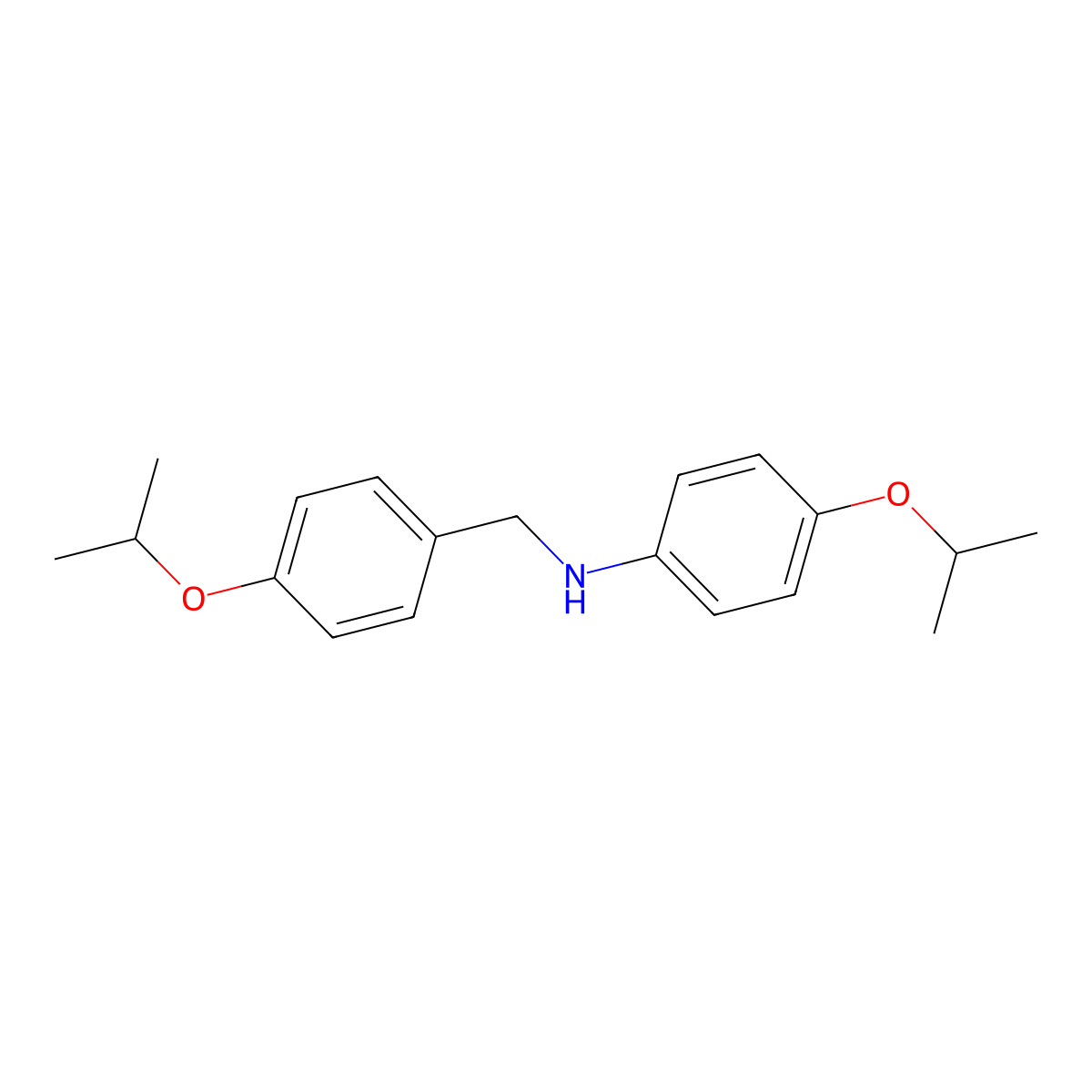 4-Isopropoxy-N-(4-isopropoxybenzyl)aniline molecular structure, CAS 1040692-75-8
