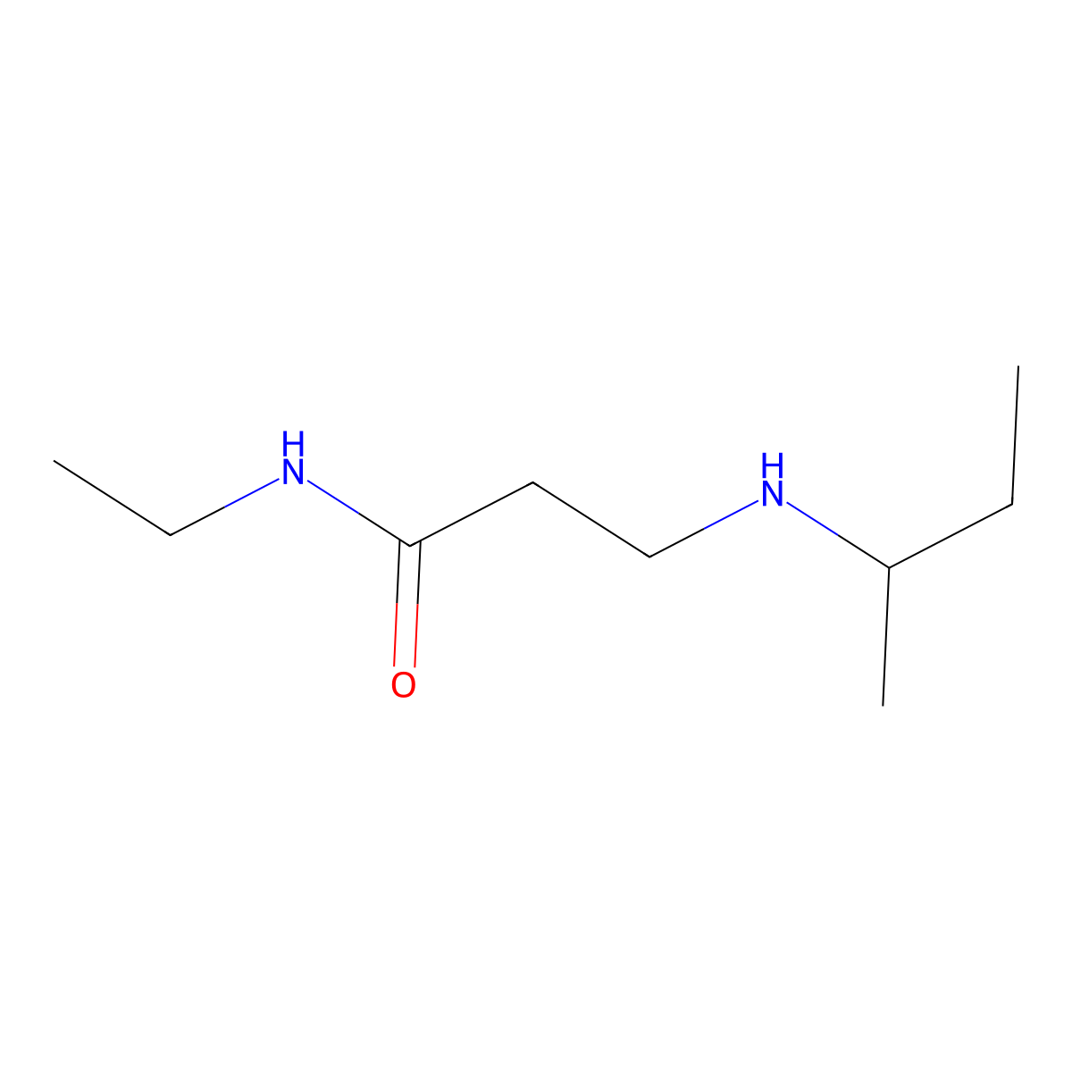 3-(Sec-butylamino)-N-ethylpropanamide molecular structure, CAS 1040692-83-8