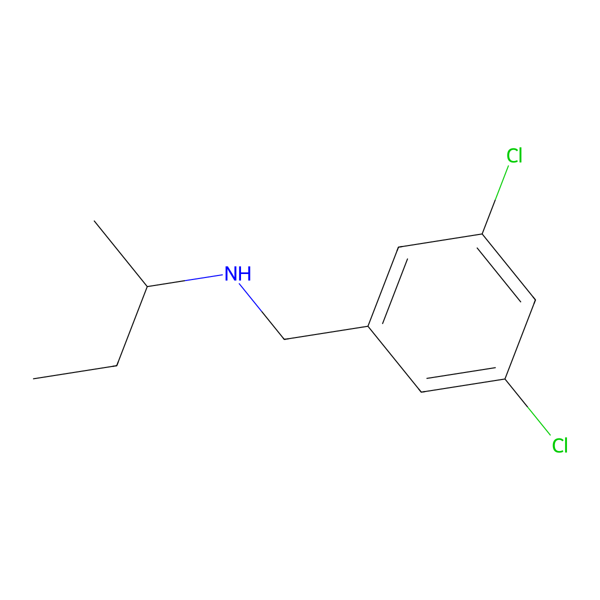 N-(3,5-Dichlorobenzyl)-2-butanamine molecular structure, CAS 1040692-91-8
