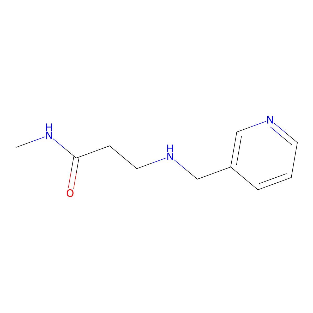 N-Methyl-3-[(3-pyridinylmethyl)amino]propanamide molecular structure, CAS 1040693-51-3